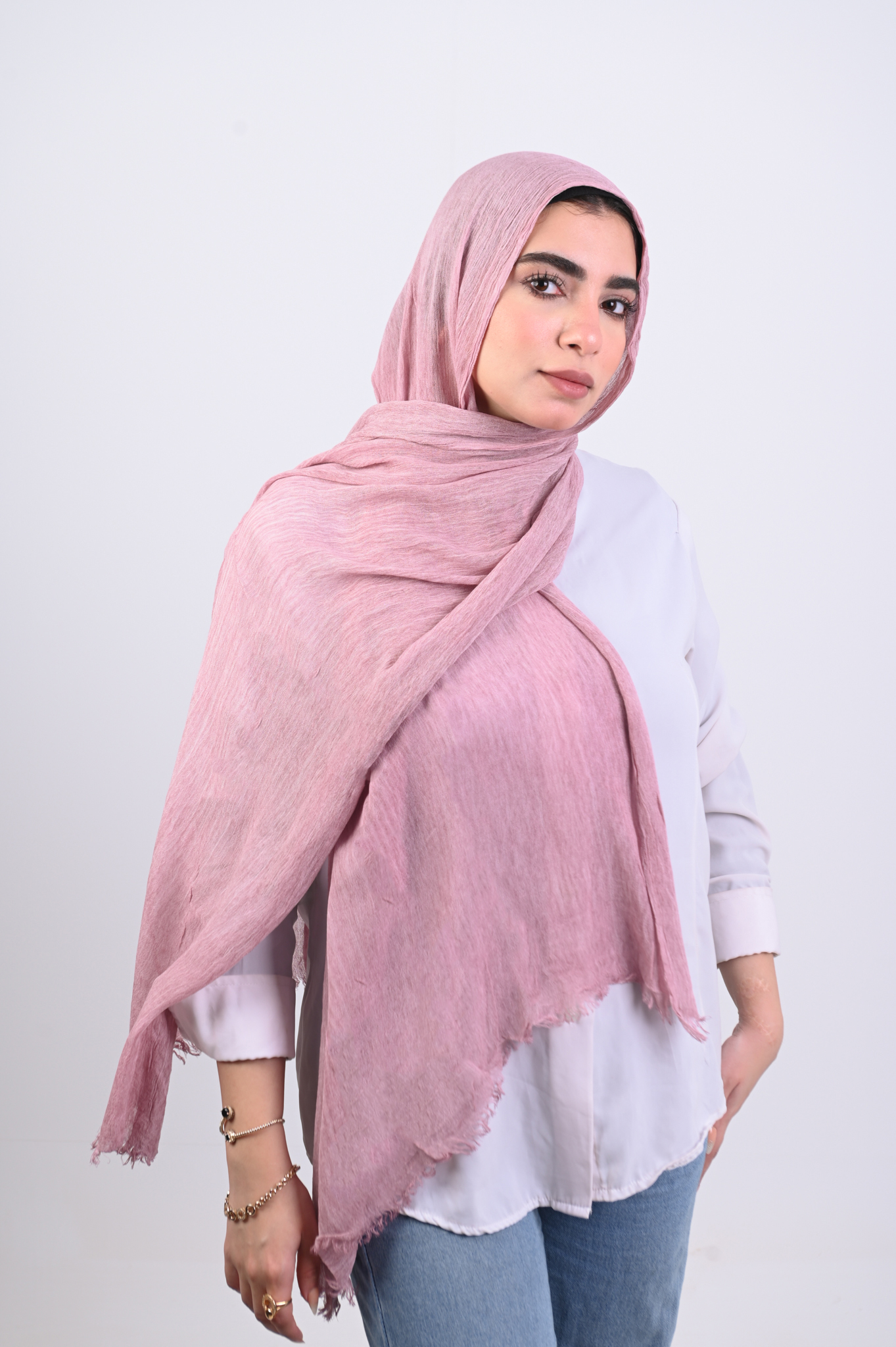 Ruffled Cotton Dusty Pink