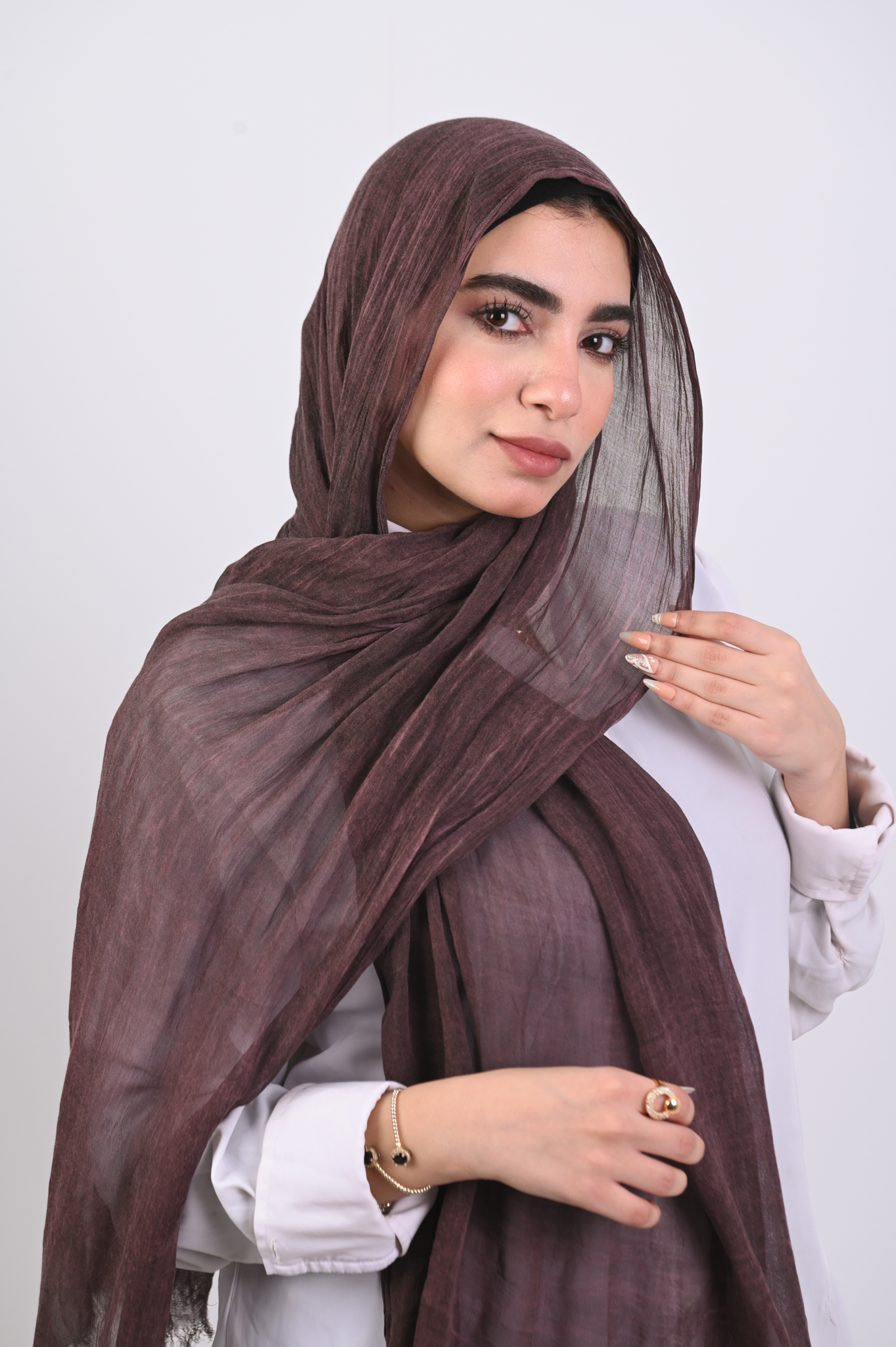 Ruffled Cotton Brown